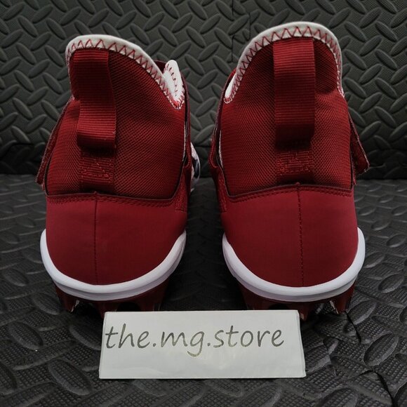 Nike Alpha Menace Pro 2 Mid Football Cleats White/Red BV3945-106 Men's 12.5 NWOB - Picture 5 of 6